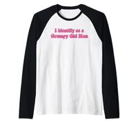Identificare come un vecchio scontroso, disegno meme divertente per uomini anziani Maglia con Maniche Raglan
