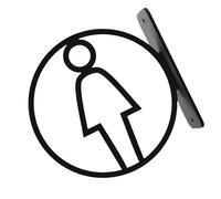 Identificazione del bagno Contemporanea Identificatore WC Scudo Bagno Marcatori da parete Lavanderia Maschio Simbolo Femmina Segnalazione Sesso Neutro