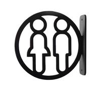 Identificazione del bagno Contemporanea Identificatore WC Scudo Bagno Marcatori da parete Lavanderia Maschio Simbolo Femmina Segnalazione Sesso Neutro