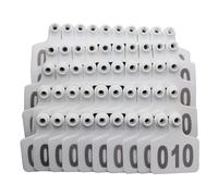 Identificazione del bestiame Marchi auricolari num Marchi auricolari for bestiame multicolore numerati 100 pezzi for ovini caprini bovini suini cani cervi cavalli(White,201-300)