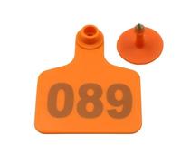 Identificazione del bestiame Marchio auricolare, Etichette auricolari multicolori numerate 100 pezzi(Orange)