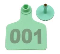 Identificazione del bestiame Marchio auricolare, Etichette auricolari multicolori numerate 100 pezzi(Green)