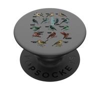 Identificazione delle specie di uccelli Bird Nerd Birding PopSockets PopGrip Adesivo