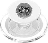 Identità in Cristo impronta digitale tipografia grafica PopSockets PopGrip per MagSafe