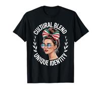 Identità Latina Doppia Cultura Famiglia Radici Umorismo Donne Uomini Maglietta