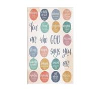 Identity in Christ Christian Wall-Art Affirming Biblical Truths Print for Home Office or Bedroom Decor Inspirational Faith Based Gift(Unframed,16x24inch(40x60cm))
