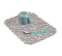 iDesign 60663EU Tappetino Lavandino, Grande, Vinile, Grigio, 29,8 x 40 cm