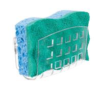 iDesign Basic Portasapone e spugne con ventose in plastica 9.5 x 5.7 x 6.4 cm, Trasparente