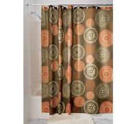 iDesign Bazaar Tenda Doccia, Tessuto, Marrone, 180x0.2x180 cm