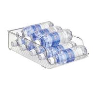 iDesign Binz Porta-Bottiglie d'Acqua, Plastica, Trasparente, 23x35x10 cm