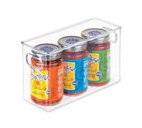 iDesign Cabinet/Kitchen Binz Contenitore cucina, Organizer cucina allungato di medie dimensioni in plastica robusta, trasparente