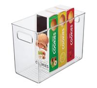 iDesign Cabinet/Kitchen Binz Contenitore cucina, Organizer cucina extra-large in plastica robusta, Set da 4 contenitori cucina alti, trasparente