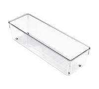 iDesign cassetto organizer, cassetto lungo in plastica per bagno o cucina, pratico cassetto organizer per trucco, accessori da cucina e forniture per ufficio, trasparente