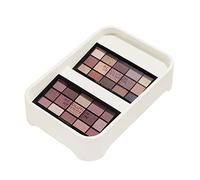 iDesign Eco Tray Porta 2 Scomparti, plastica Riciclata Senza BPA, Organizer Trucchi cassetti per matite, Eyeliner, Rossetti, Mascara e Palette, Bianco