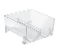 iDesign Fridge/Freeze Binz Cantinetta Per 2 Bottiglie, Porta Bottiglie Frigorifero Impilabile In Plastica, Trasparente