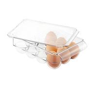 iDesign Fridge/Freeze Binz Contenitore Per Uova, Piccolo Portauova In Plastica Per 12 Uova, Trasparente