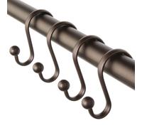 iDesign - Ganci per tenda da doccia in metallo, collezione Axis, set da 12, bron