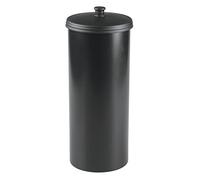 iDesign Kent Portarotoli Autoportante per Bagno, Plastica, Nero, 14x45.75x0.2 cm