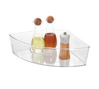 iDesign Lazy Susan Contenitore Armadio, Plastica, Trasparente, 42x28x10.25 cm
