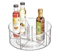 iDesign Linus Salvaspazio Cucina, Piatto Girevole Di Medie Dimensioni Con 5 Scomparti In Plastica, Trasparente