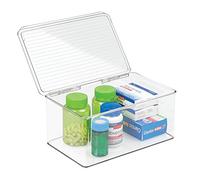 iDesign Med+ Scatola Medicine, Plastica, Trasparente, 18.5x27.25x12.75 cm