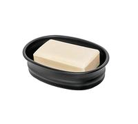 iDesign Olivia 26087 - Portasapone da appoggio, in metallo, per bagno, doccia, toeletta - nero opaco