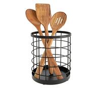 iDesign Organizer cucina adatto per utensili e posate, in metallo pratico e funzionale, nero opaco