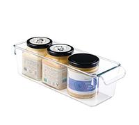 iDesign Organizer cucina con manico, Piccolo contenitore cucina in plastica senza coperchio, Scatola cucina ideale per cassetti, dispensa e molto altro, trasparente