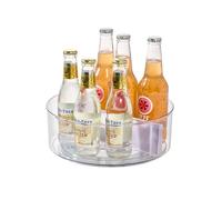 iDesign Organizer cucina girevole, Porta spezie per cucina girevole dalla serie di Rosanna Pansino, Contenitore plastica riciclata con parete divisoria, trasparente e viola