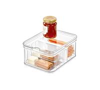 iDesign Organizer cucina, Piccolo box frigo in plastica priva di BPA, Contenitore frigo adatto anche all'ufficio e altri ambienti, trasparente