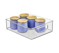 iDesign Organizer cucina, Porta oggetti cucina di grandi dimensioni, Pratica scatola plastica aperta con manici, trasparente