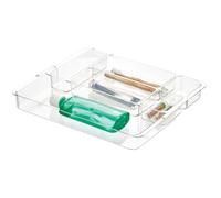 iDesign - Organizer espandibile per cassetti per cosmetici o gioielli, vassoio trasparente