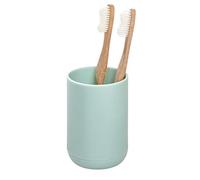 iDesign Porta, Piccolo Bicchiere Massimo 4 testine, Portaspazzolino in plastica Anche per spazzolini elettrici, Azzurro, diametro 7,6 cm x 11,4 cm