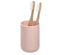 iDesign Porta, Piccolo Bicchiere Massimo 4 testine, Portaspazzolino in plastica Anche per spazzolini elettrici, Rosa, diametro 7,6 cm x 11,4 cm