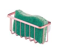 iDesign Porta spugna per lavello, realizzato in metallo verniciato antiruggine con forti ventose, portasapone da cucina, rame
