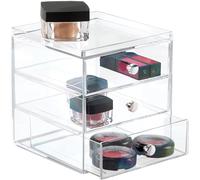 Idesign Porta Trucchi Con 3 Cassetti, Mini Cassettiera per Make Up, Cosmetici E