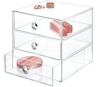 Idesign Porta Trucchi Con 3 Cassetti, Mini Cassettiera per Trucco, Gioielli E Co