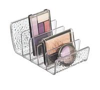 iDesign Porta trucchi, Contenitore trucchi piccolo a tre scomparti per palette di ombretti e molto altro, Organizer cosmetici in plastica, trasparente