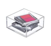 iDesign Porta trucchi, Separatore cassetti extra piccolo impilabile per cosmetici o cancelleria, Portaoggetti bagno cucina o ufficio in plastica, trasparente