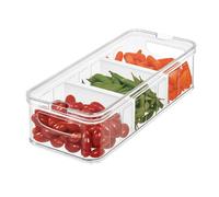 iDesign Scatola frigo, grande scatola portaoggetti in plastica senza BPA, sistema di archiviazione per cucina o ufficio, trasparente, 38,1 x 16,5 x 9,5 cm