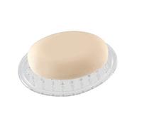 iDesign Soap Savers Portasaponetta, Porta sapone bagno ovale in plastica, Set da 2 portasapone, trasparente
