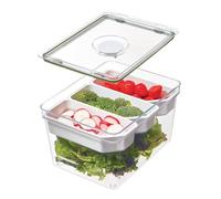 IDESIGN The Fresh Collection - Contenitore grande per prodotti con 3 divisori mobili, 19,9 x 26,7 x 15,2 cm, colore: trasparente
