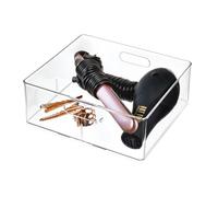 iDesign The Home Edit, Organizzatore per asciugacapelli impilabile in plastica riciclata con divisorio