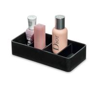 iDesign The Sarah Tanno Collection Organizer per cassetti cosmetici in silicone a 4 scomparti, nero
