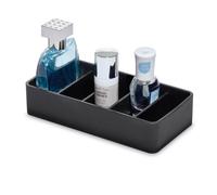 iDesign The Sarah Tanno Collection Organizer per cassetti cosmetici in silicone a 5 scomparti, nero