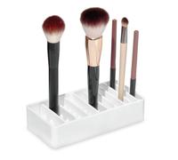 iDesign The Sarah Tanno Collection Porta pennelli per cosmetici e trucco in silicone con scomparti multi-dimensione Bianco