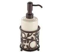 iDesign Vine Pompa di Sapone, Metallo, Bianco, 9x22.25x0.2 cm