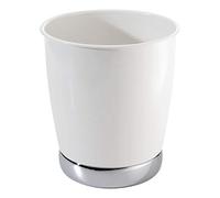 iDesign York Cestino Rifiuti, Metallo, Bianco, 21.59x24.77x0.2 cm