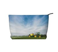 IDETECTOR Borsa da trucco in velluto a coste con stampa a cuori colorati arcobaleno Gay Pride borsa portatile da viaggio borsa per cosmetici, Fattoria Trattori, Taglia unica