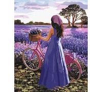 IDEYKA Dipingere con i numeri, lavanda ispirazione Kira Corporal, 40 x 50 persone nella foto con cornice in legno